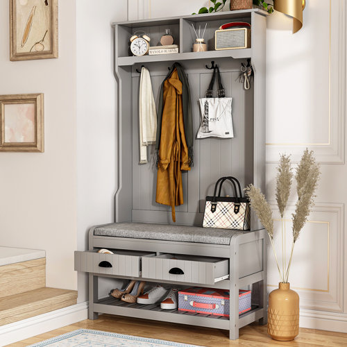 Red Barrel Studio® Modern Hall Tree with Bench and Shoe Storage